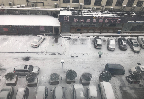 Tuyết rơi trắng xóa ở Thường Châu.