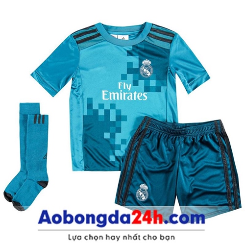 Quần áo bóng đá trẻ em Real Madrid 2018 Mẫu thứ 3