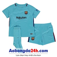 Đồ thể thao trẻ em Barcelona 2018 sân khách