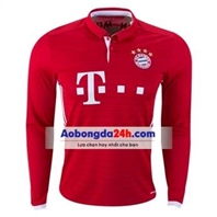 Áo đá banh dài tay Bayern Munich 2017 đỏ sân nhà