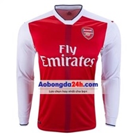Áo bóng đá dài tay Arsenal 2017 đỏ sân nhà