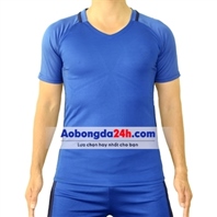 Áo đá banh không Logo Brazil xanh sân khách