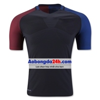 Áo bóng đá không logo Mỹ xanh đen sân khách