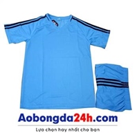 Áo đá banh Traning không logo xanh nhạt (mẫu 57)