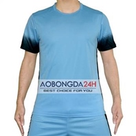 Áo đá bóng không logo Traning xanh (mẫu 46)