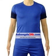 Áo đá banh không logo Traning xanh da trời (mẫu 48)