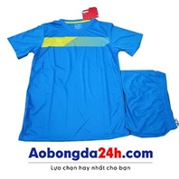 Áo đá banh không logo Traning xanh (mẫu 58)