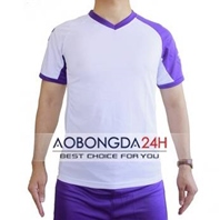 Áo đá banh không logo Trainning trắng (mẫu 17)