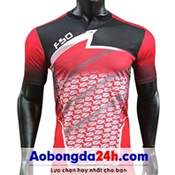 Áo bóng đá không logo Traning đỏ đen (mẫu 63) 