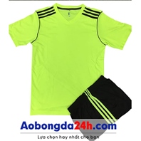 Áo đá bóng không logo Traning xanh nõn chuối (mẫu 65) 