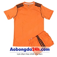 Áo đá bóng không logo Traning màu cam (mẫu 69)