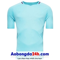 Áo Barcelona không logo 2018 sân khách xanh