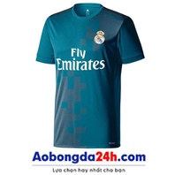 Áo đá banh Real Madrid 2017-2018 mẫu thứ 3 xanh dương