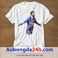 Mẫu áo phông thể thao in hình Messi mẫu 03