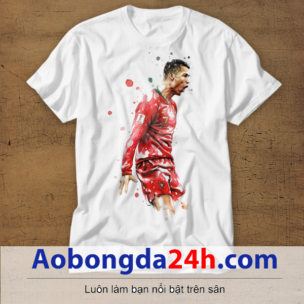 Mẫu áo phông thể thao in hình Ronaldo mẫu 05