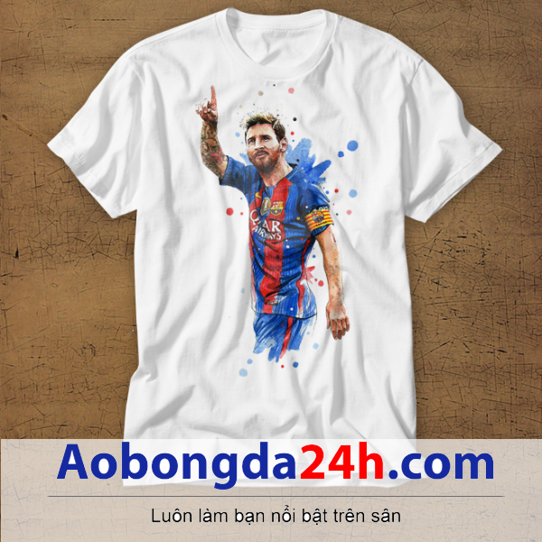 Mẫu áo phông thể thao in hình Messi mẫu 07