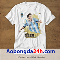 Mẫu áo phông thể thao in hình Messi mẫu 32