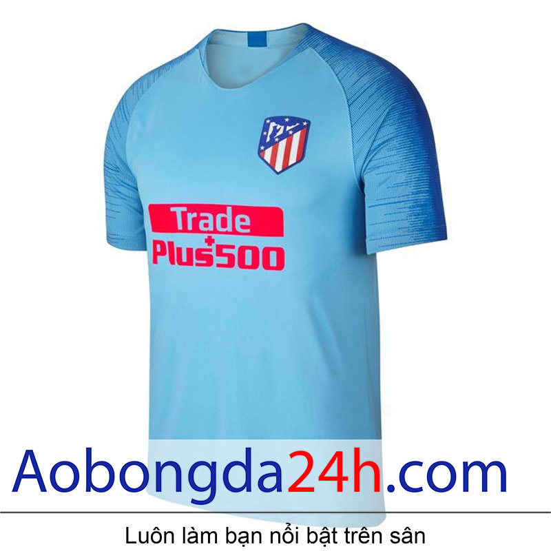 Áo Atletico Madrid 2018-2019 sân khách màu xanh - Mặt trước