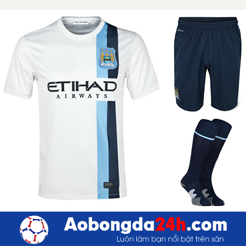 Áo câu lạc bộ Manchester City 2013-2014 màu trắng mẫu 3