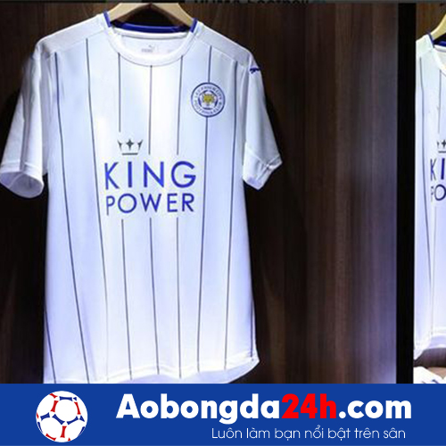 áo Leicester City 2016-2017 sọc trắng (mẫu 3)