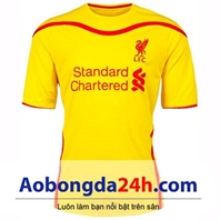 Áo đấu LiverPool 2014-2015 sân khách màu vàng