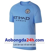 Áo Man City 2018-2019 sân nhà màu xanh da trời