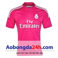 Áo Real hồng mùa giải 2014-2015 mới nhất