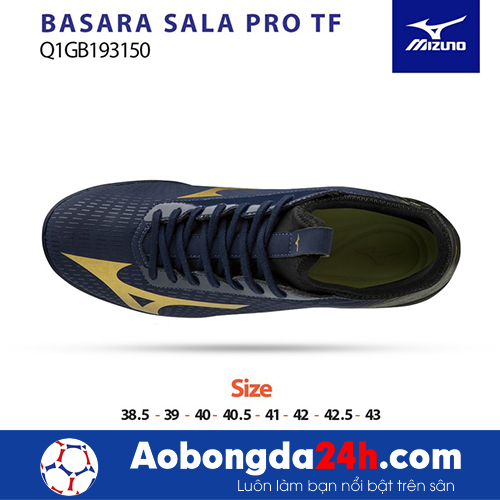 Giầy bóng đá Mizuno Basara Sala Pro TF đen vàng -3