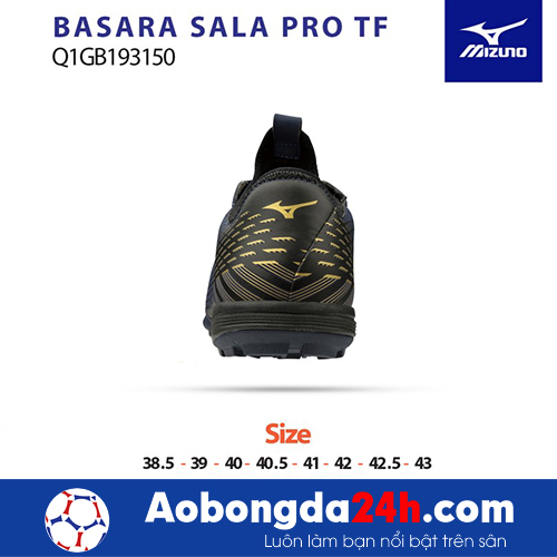 Giầy bóng đá Mizuno Basara Sala Pro TF đen vàng -4