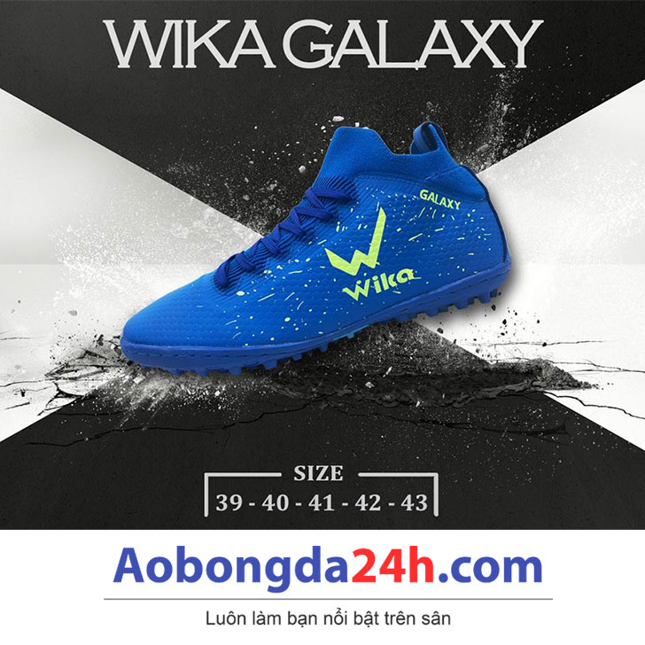 giày bóng đá wika galaxy xanh 3