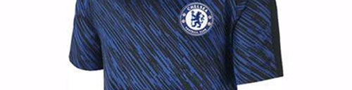 Logo đội bóng nổi bật trên mẫu áo tập Chelsea 2018 - 2019 màu tím than