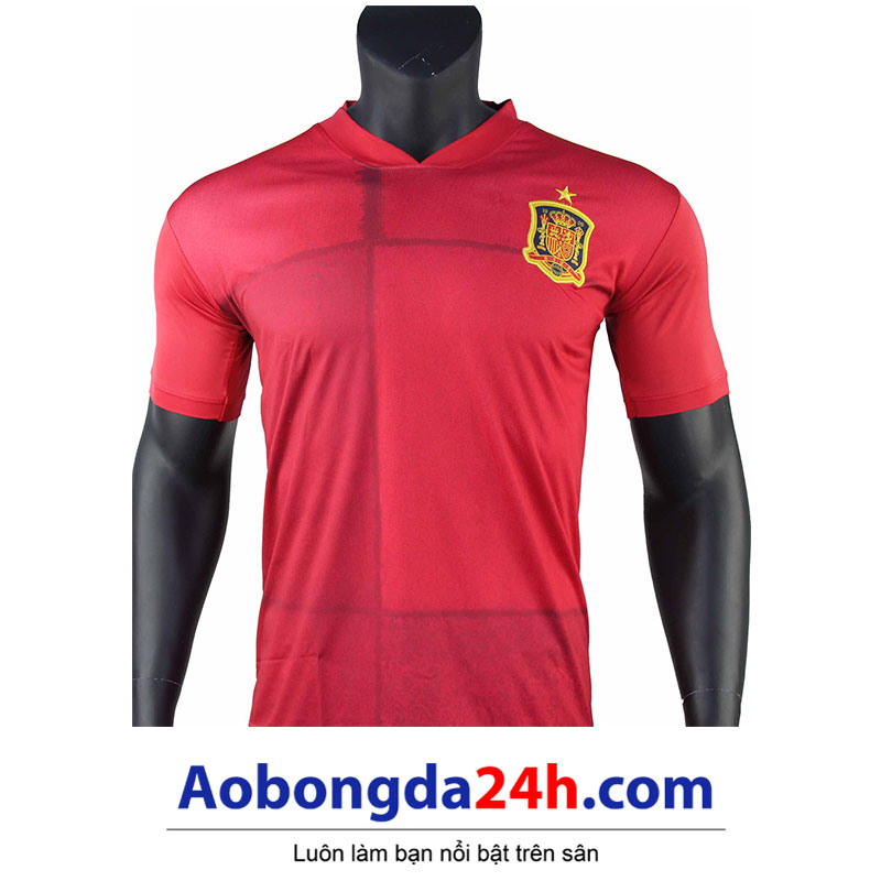 Áo đội tuyển Tây Ban Nha đỏ 2020 - 2021 mẫu mới màu đỏ