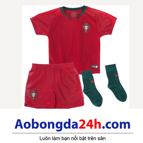 Quần áo thể thao trẻ em đội tuyển Bồ Đào Nha 2018-2019 sân nhà