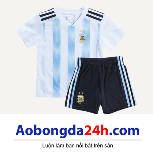 Quần áo thể thao trẻ em đội tuyển Argentina 2018-2019 sân nhà