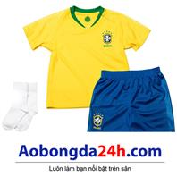 Quần áo thể thao trẻ em đội tuyển Brazil 2018-2019 sân nhà
