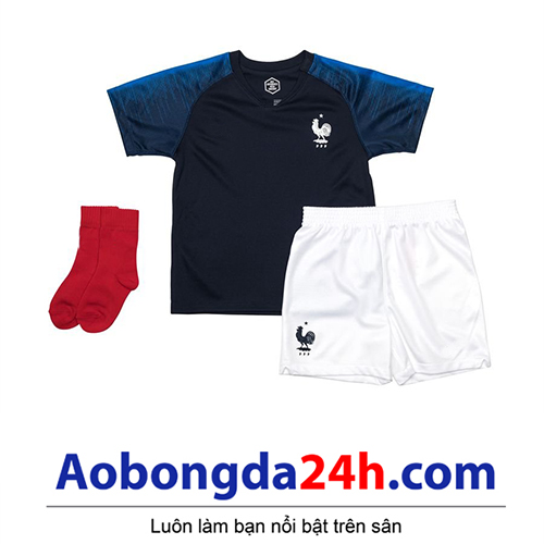 Quần áo thể thao trẻ em đội tuyển Pháp 2018-2019 sân nhà