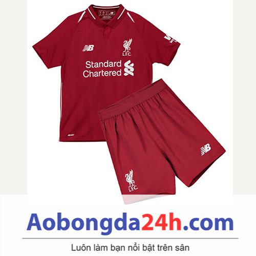 Quần áo thể thao trẻ em Liverpool 2018 sân nhà