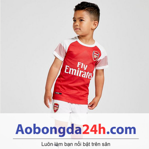Quần áo thể thao trẻ em Arsenal 2018 sân nhà